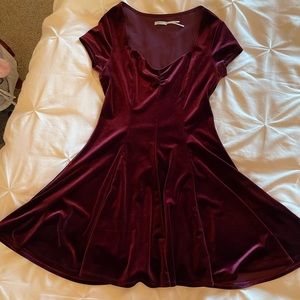 Small Maroon velvet dress